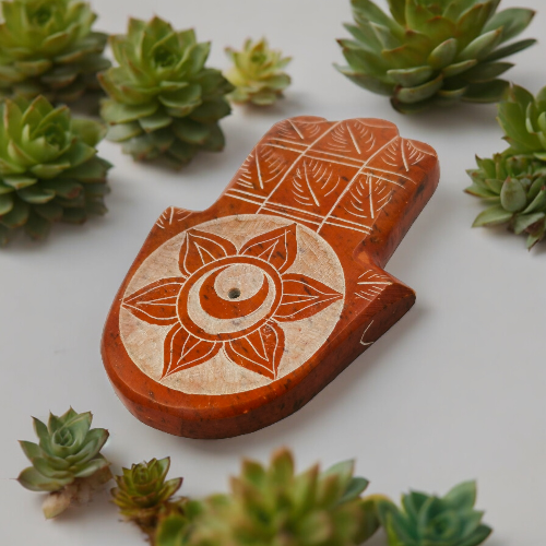Quemador Mano de Fátima Naranja 9x6 cm - REF 240
