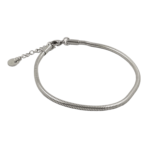Pulsera Acero Plateado CADENA DE SERPIENTE REF 4