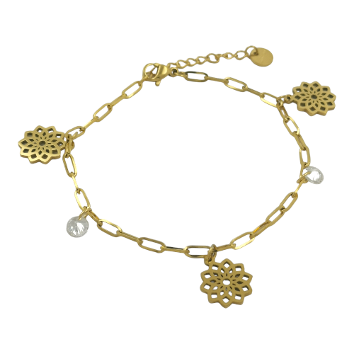 Pulsera Acero Dorado MANDALA REF 4