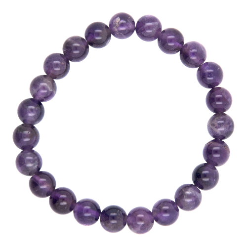 PULSERA MINERAL AMATISTA OSCURA 6MM REF. 7