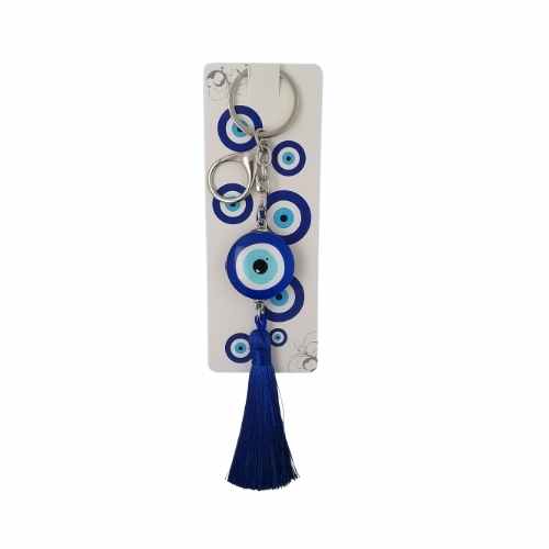 Llavero Ojo Turco Mod. 05 - Borlón azul