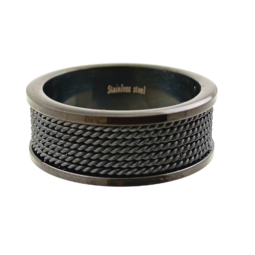 ANILLOS DE ACERO – MOD. 20 NEGRO