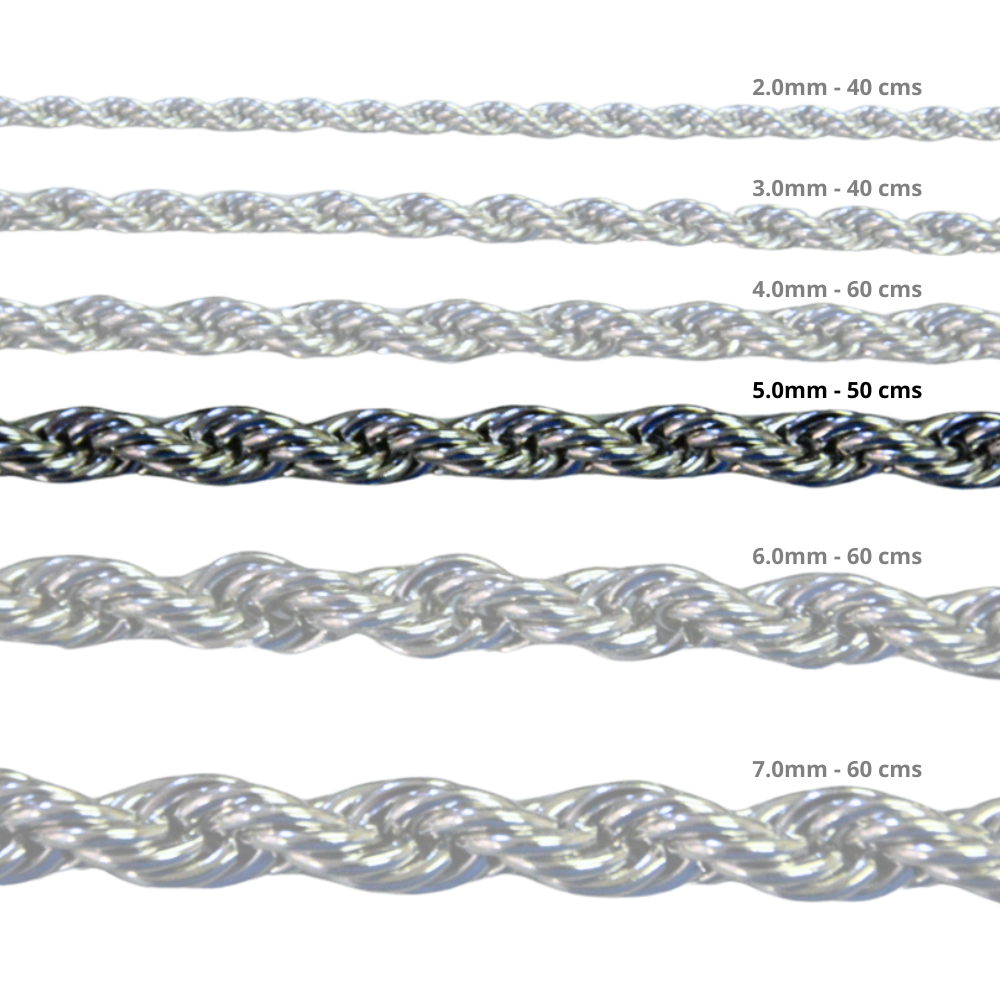 Cadena Acero inoxidable CORDON 5.0 - 50CM PLATEADO