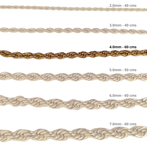 Cadena Acero inoxidable CORDON 4.0 - 60 CM DORADO
