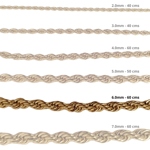 Cadena Acero inoxidable CORDON 6.0 - 60 CM DORADO