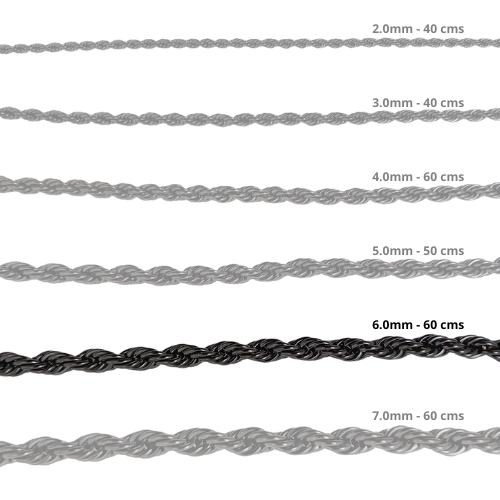 Cadena Acero inoxidable CORDON 6.0 - 60 CM NEGRO