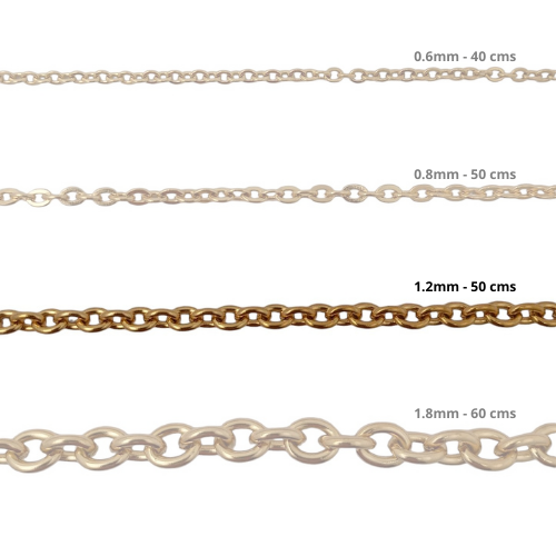 Cadena Acero inoxidable ROLO 1.2 - 50CM DORADO