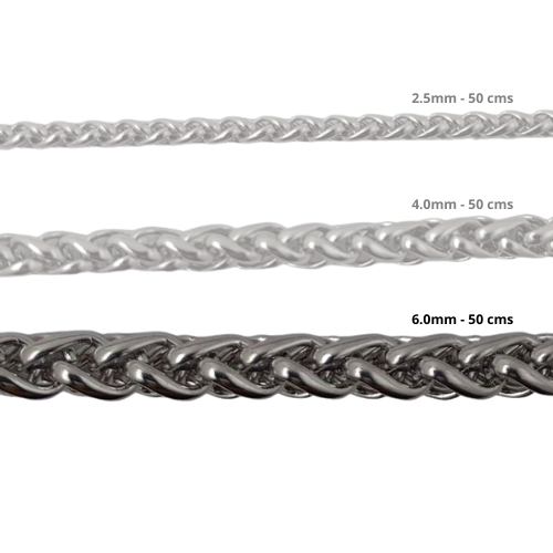 Cadena Acero inoxidable ESPIGA 6.0 - 50CM PLATEADO