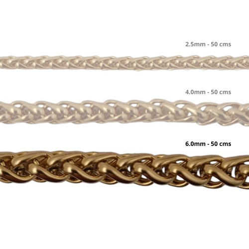 Cadena Acero inoxidable ESPIGA 6.0 - 50CM DORADO