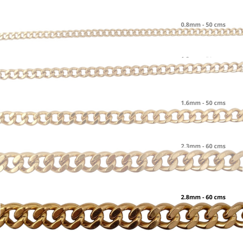 Cadena Acero inoxidable CUBANA 2.8 - 60CM DORADO
