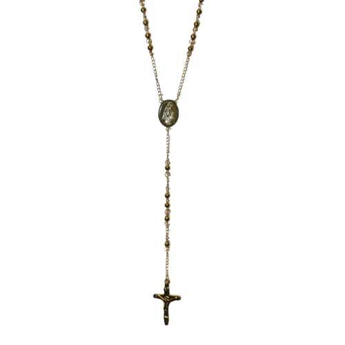 Colgante Acero Rosario SAN BENITO 4mm - DORADO