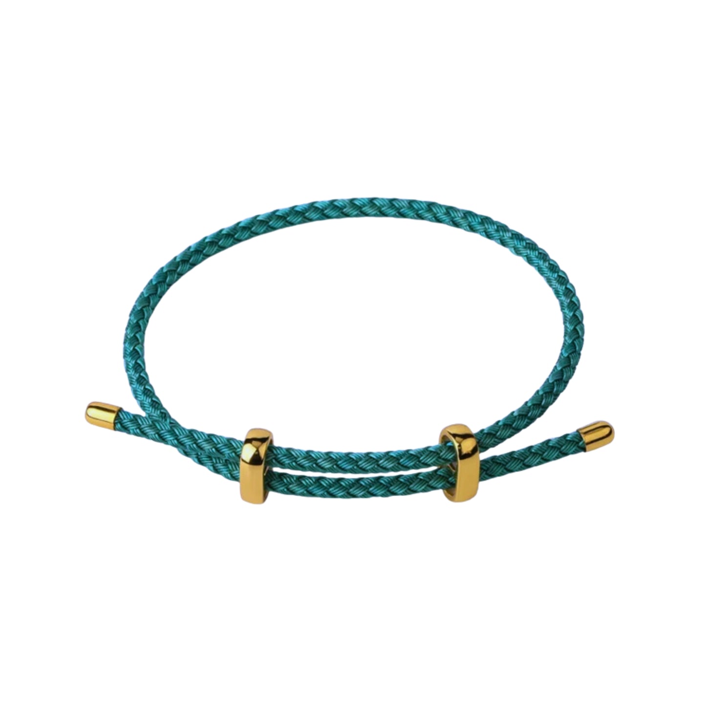 Pulsera cuerda ajustable - Azul petroleo