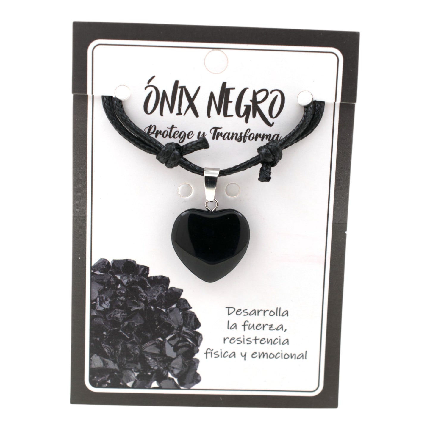 Colgante Corazón ÓNIX NEGRO 3