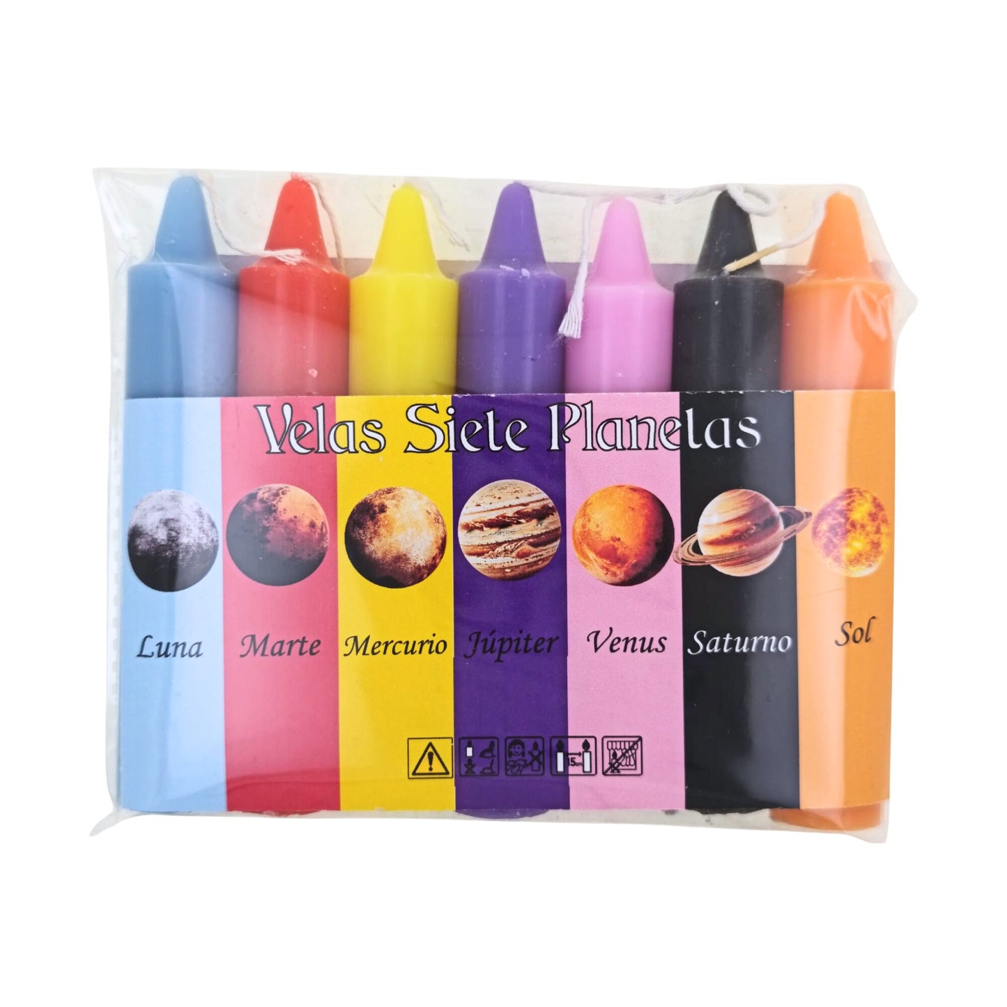 Set Velas 7 Planetas 11 cm – Energía Planetaria, Equilibrio y Armonización
