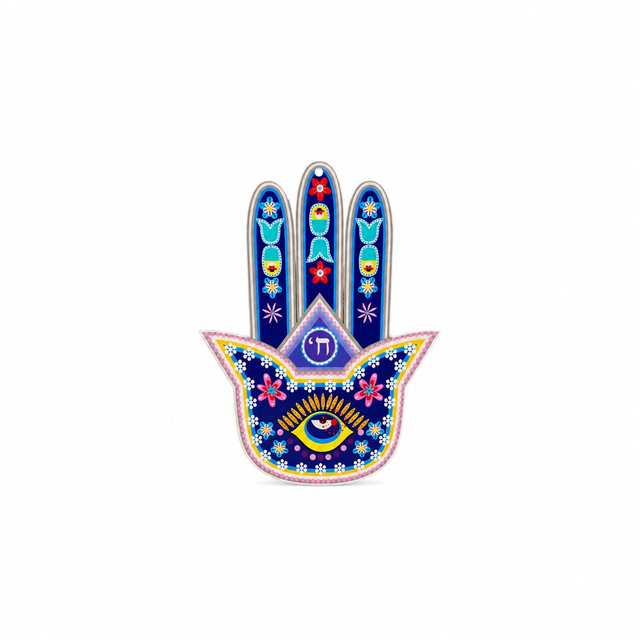 Mano de Fátima Decorativa de Metacrilato Pequeña azul