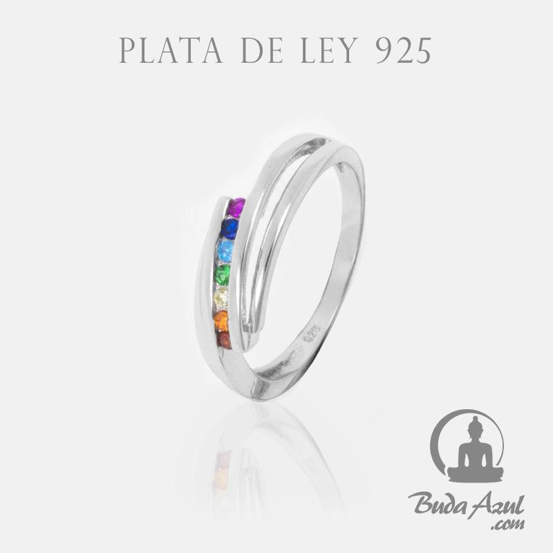 Anillo Plata LAZO CIRCONITAS COLORES REF. 590