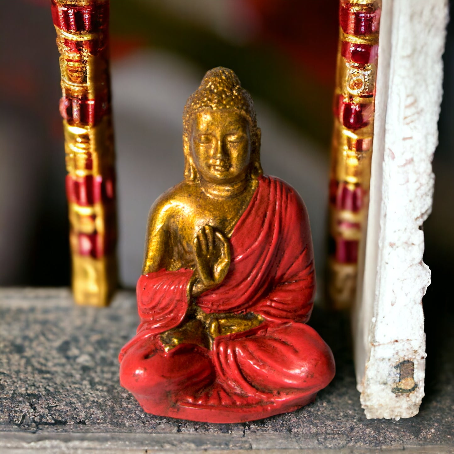 BUDA RESINA 11 CM ALTO REF. 290 - 27 ROJO