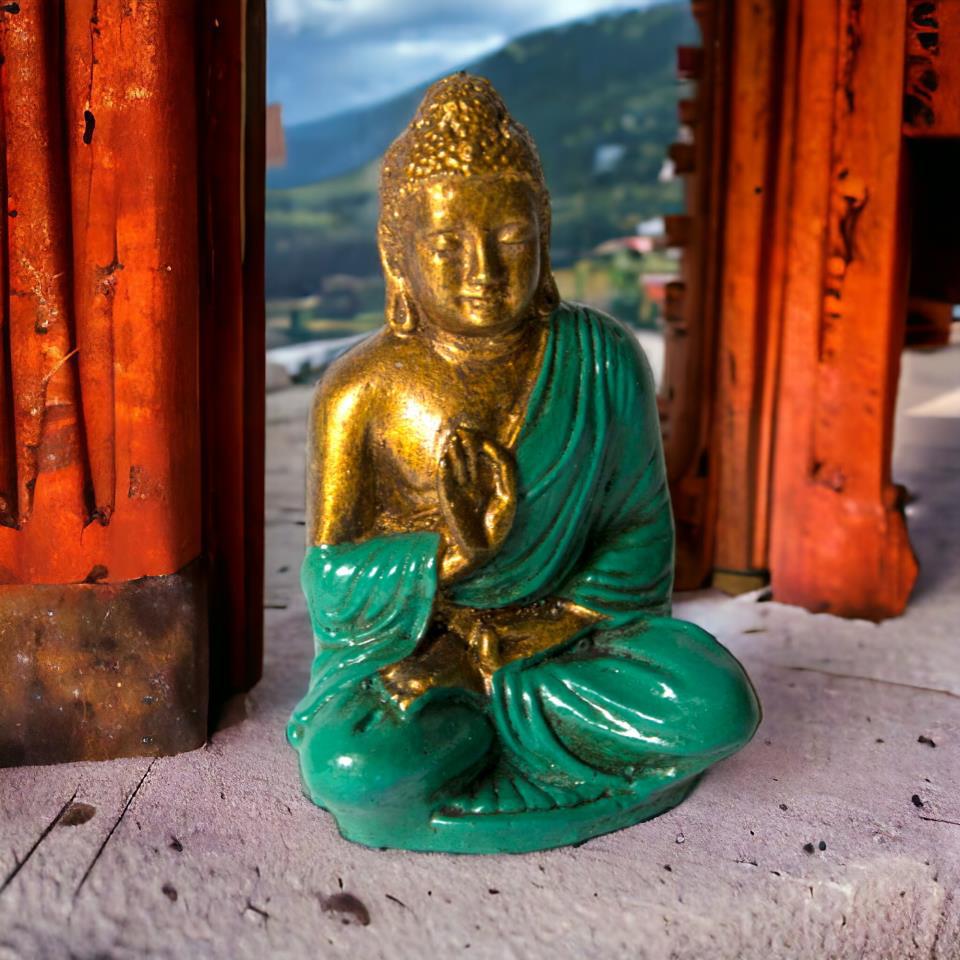 BUDA RESINA 11 CM ALTO REF. 290 - 27 - TURQUESA