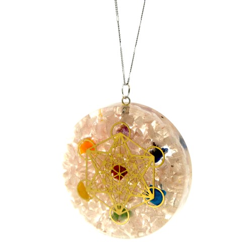 COLGANTE ORGONITA 50 MM METATRON REF. 250 - CUARZO ROSA