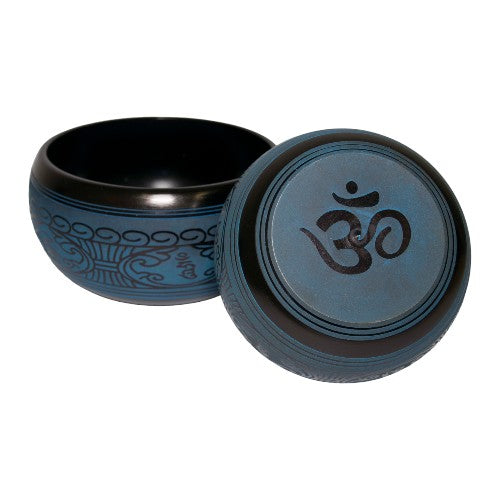 CUENCO TIBET 5 METALES BUDA AZUL PQ. Ø16CM