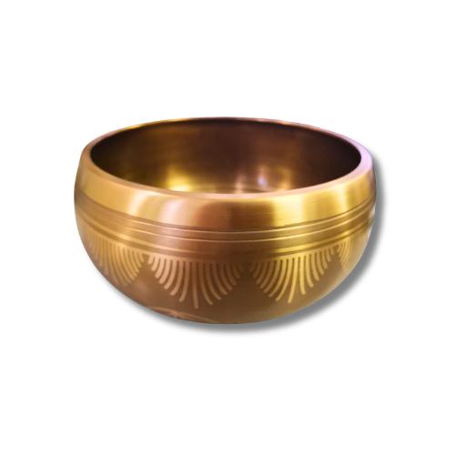 CUENCO TIBETANO BRONCE COLORES Ø11cm DORADO
