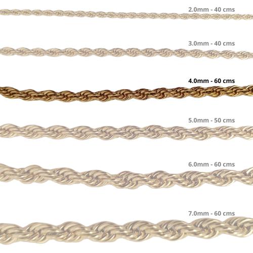 Cadena Acero inoxidable CORDON 4.0 - 60 CM DORADO
