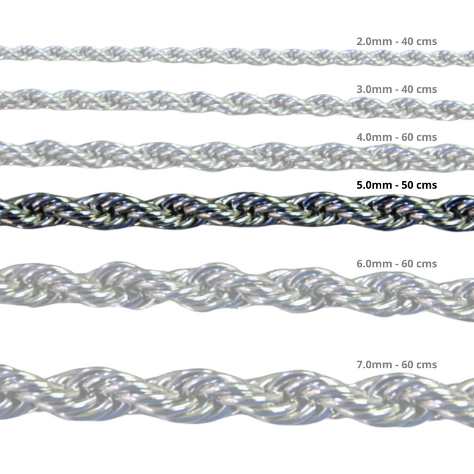 Cadena Acero inoxidable CORDON 5.0 - 50CM PLATEADO