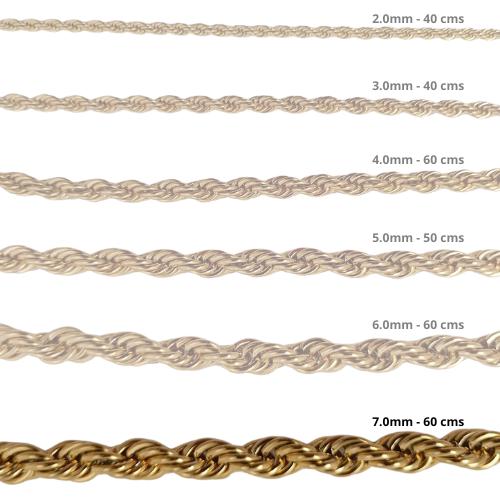 Cadena Acero inoxidable CORDON 7.0 - 60 CM DORADO