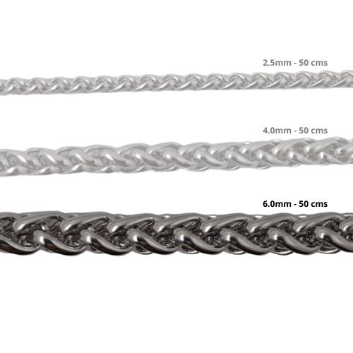 Cadena Acero inoxidable ESPIGA 6.0 - 50CM PLATEADO