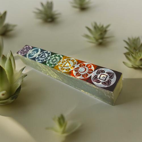 Caja quemador piedra 26,5x4,5cm 7 Chakras - NO9906