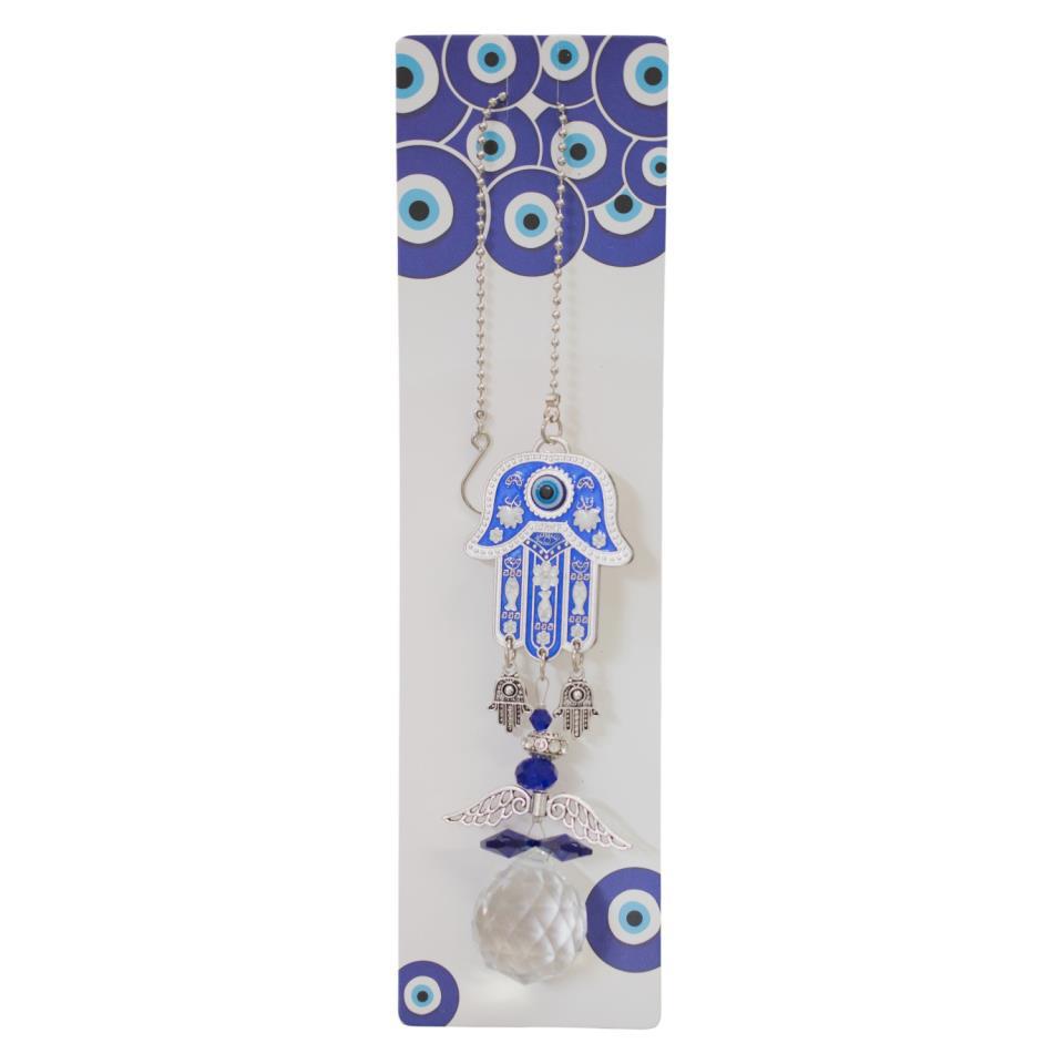 Colgador Ojo Turco Metal Mano Fátima Feng Shui - 6