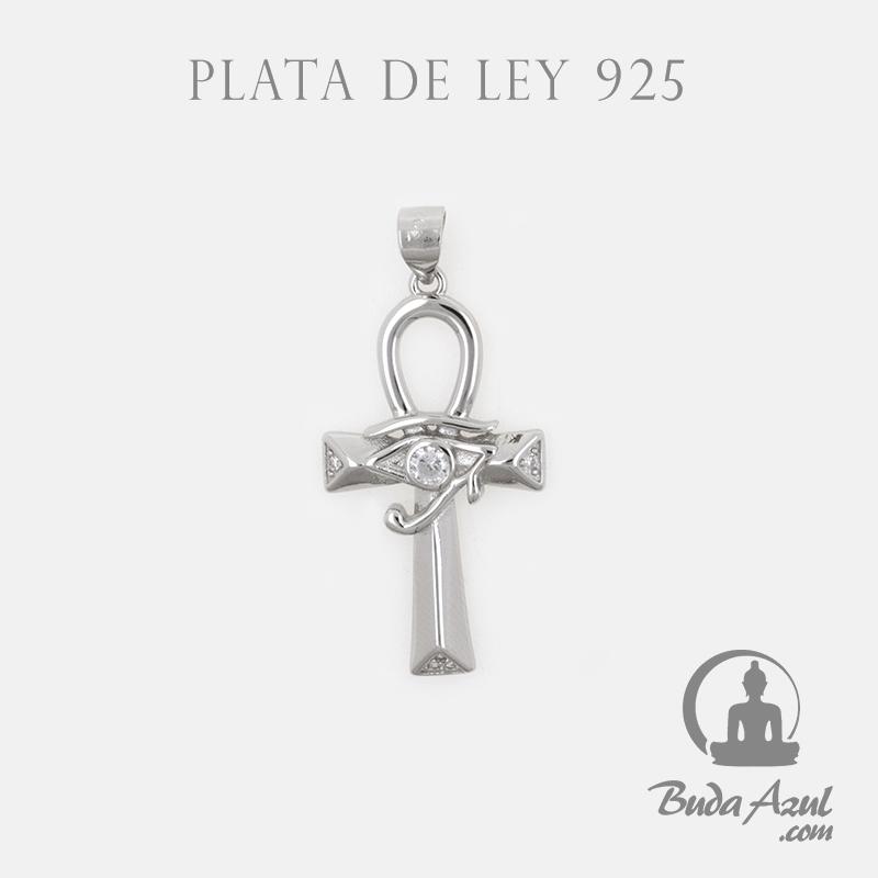 Colgante Plata CRUZ OJO DE HORUS CIRCONITA REF 690