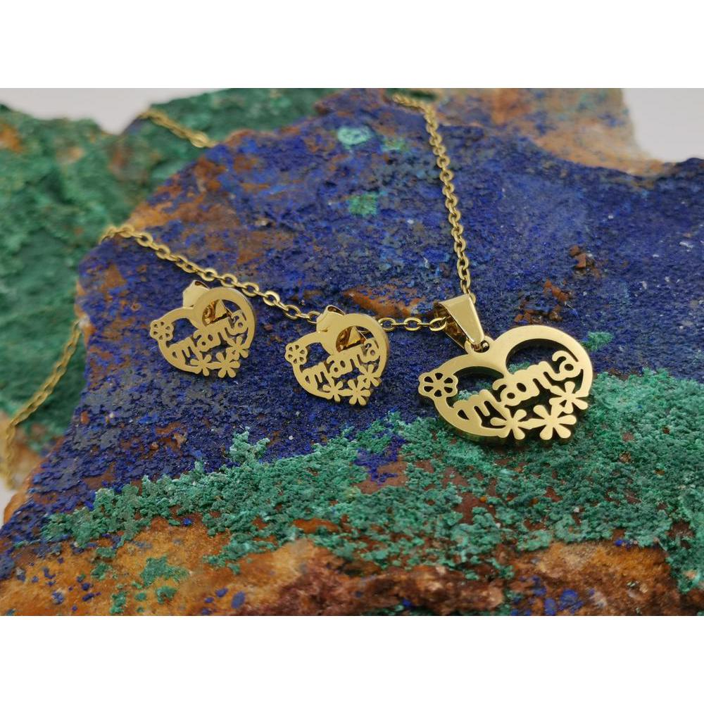 Conjunto Acero Dorado Mamá