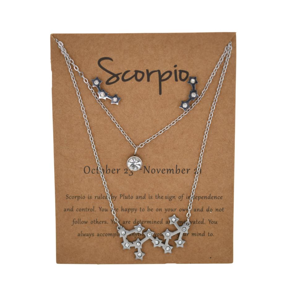 Conjunto Acero Pendiente más colgante Escorpio