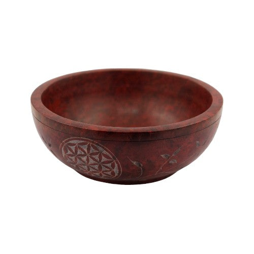 Cuenco 5" Piedra Rojo Flor de la Vida REF 690 - Mod 02