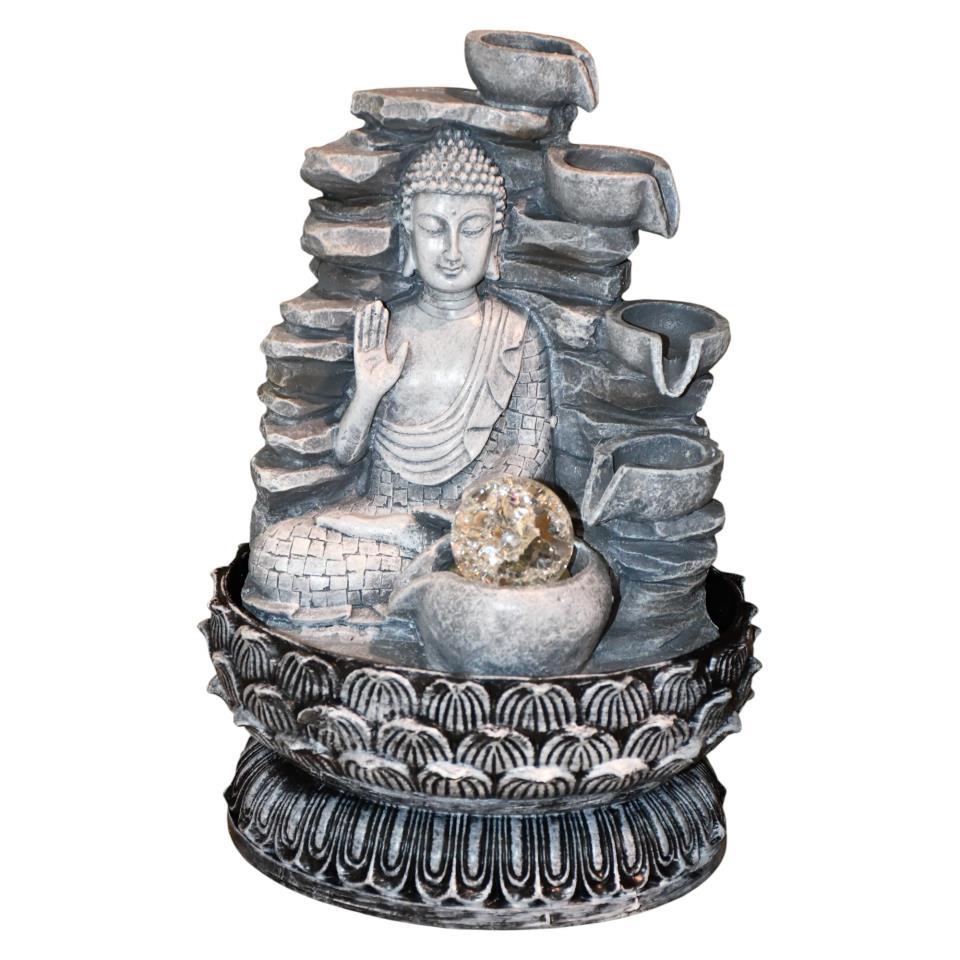Fuente Buda 33cm base Flor de Loto