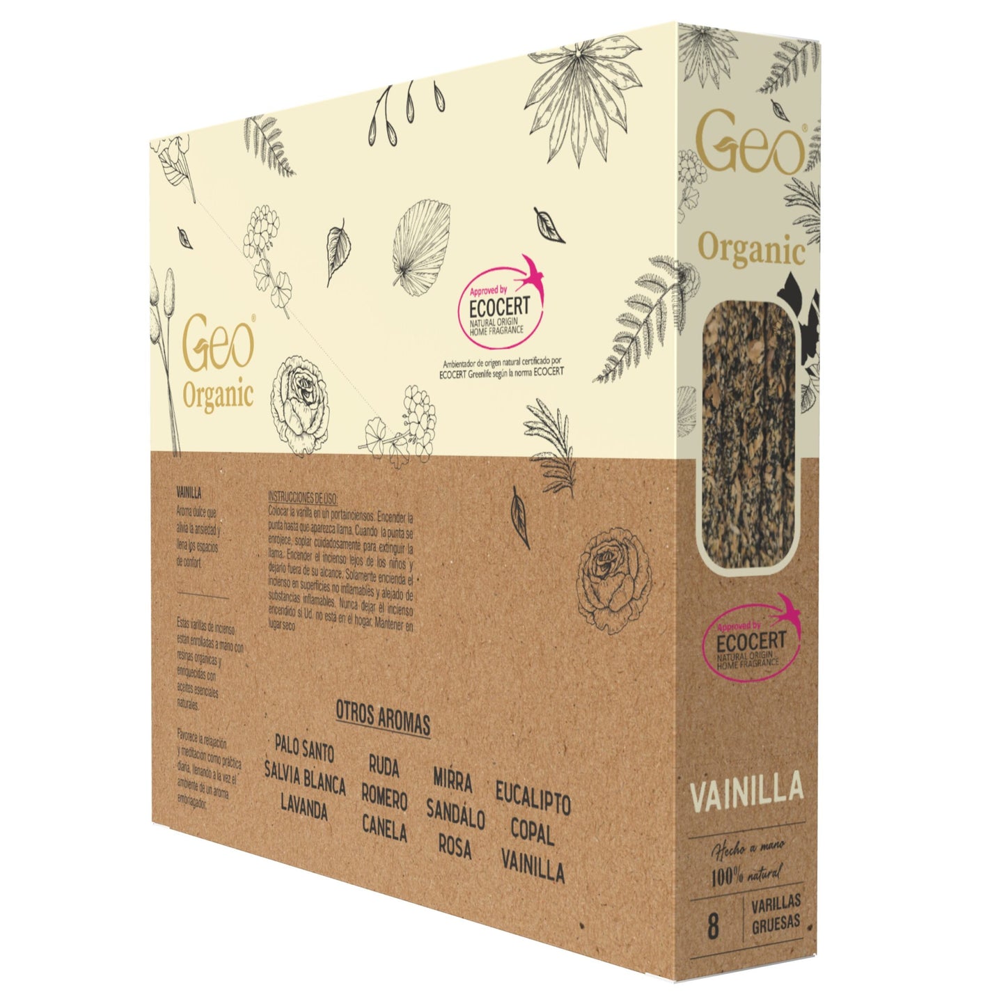 Incienso GEO ORGANIC VAINILLA 12 Cajas