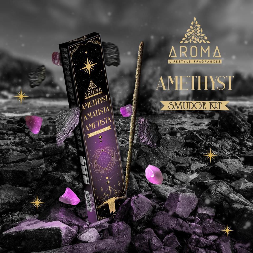 Incienso AROMA minerales AMATISTA Pack 12 cajas