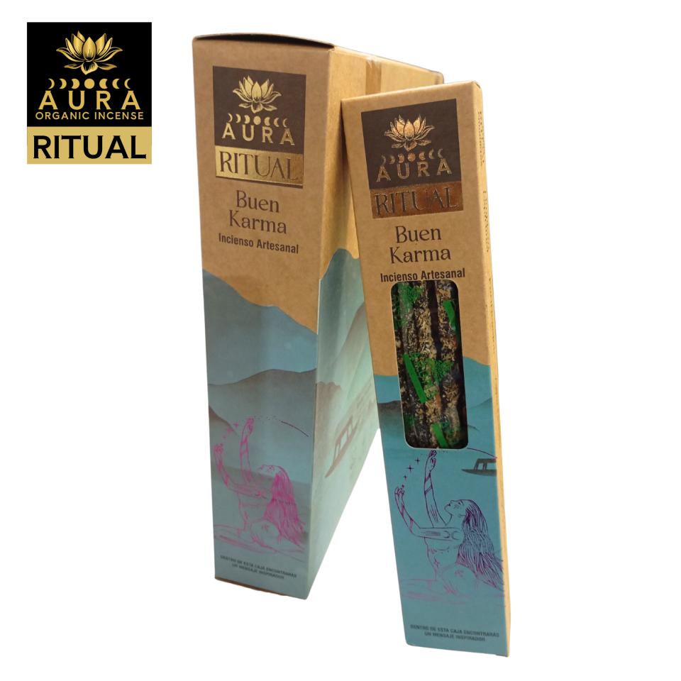Incienso AURA RITUAL Buen Karma Pack 12 cajas