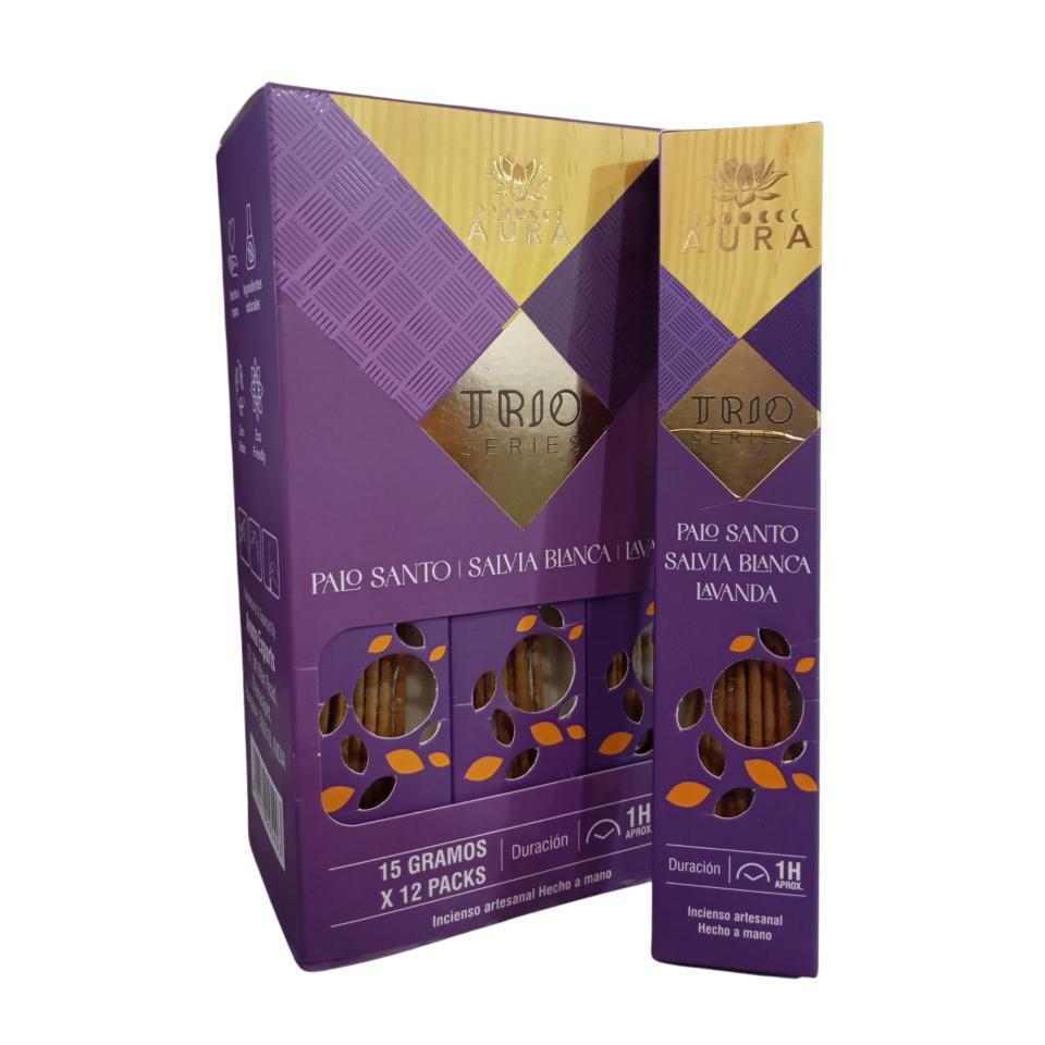 Incienso AURA TRIO SERIES - LAVANDA Pack 12 cajas