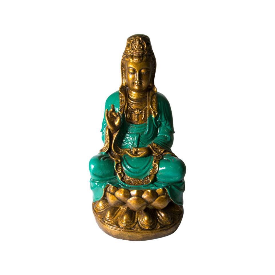 KUAN YIN 26 CM REF. 1190 - 6 - TURQUESA