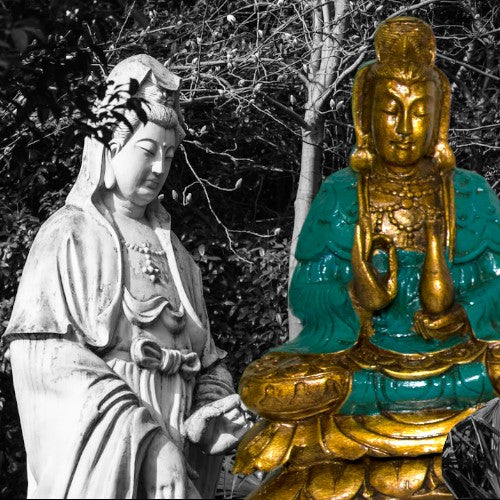 KUAN YIN 30 CM REF 1290 - 5 TURQUESA