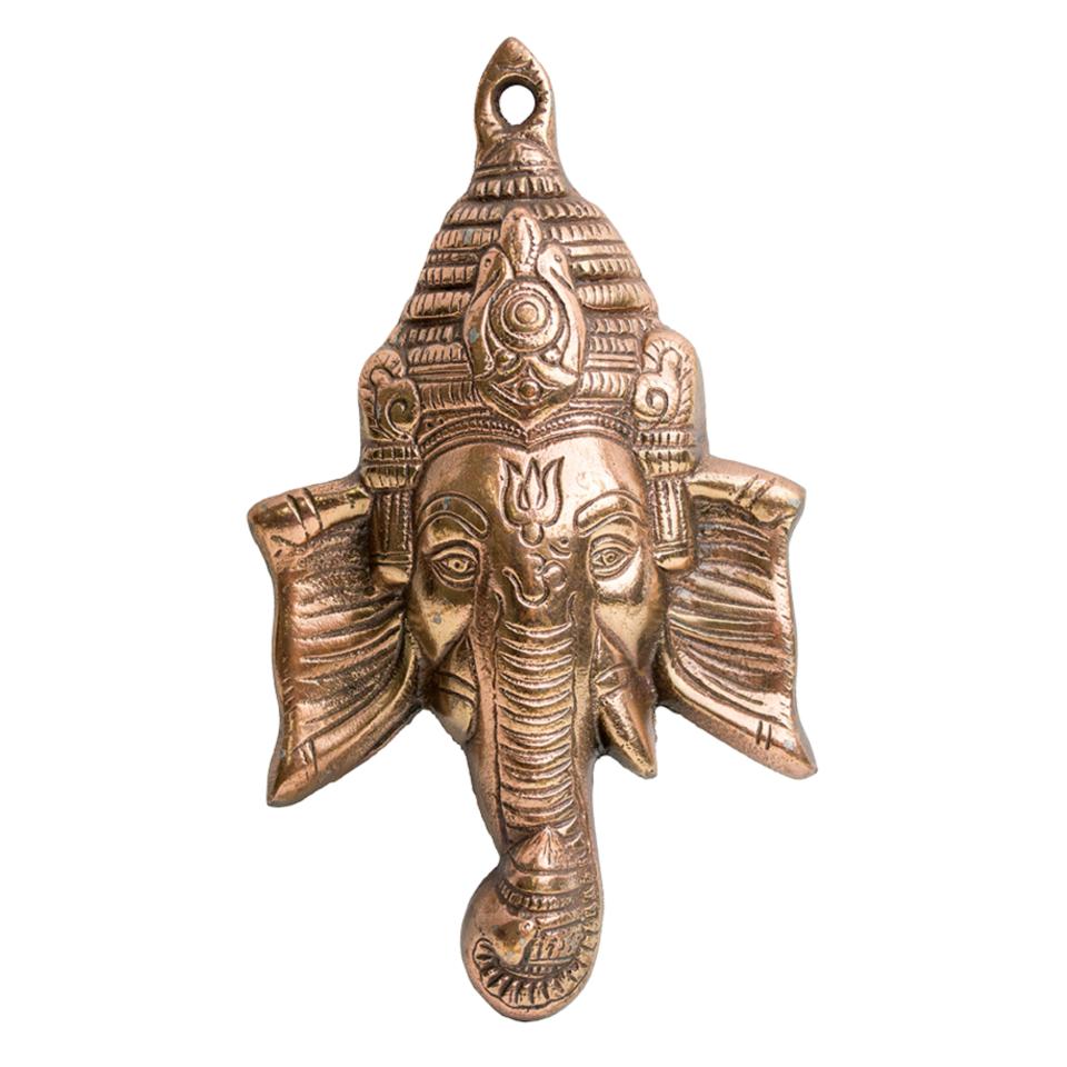 Latón Ganesh Colgar 19x10cm