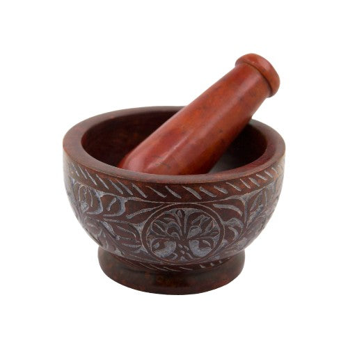 Mortero 4" Piedra Marrón Árbol REF 690 - Mod 01