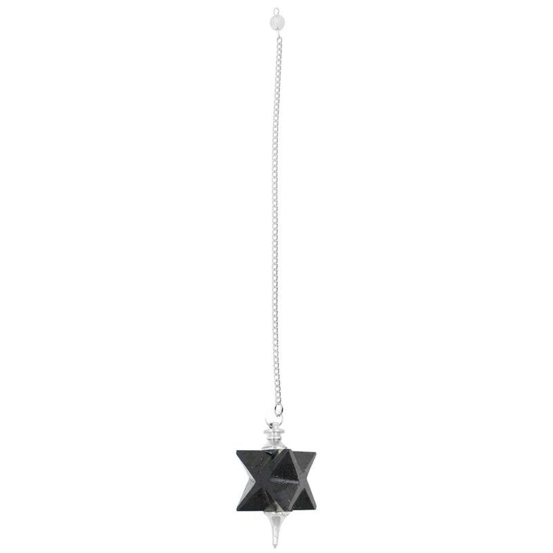 PENDULO ESTRELLA MERKABA TURMALINA