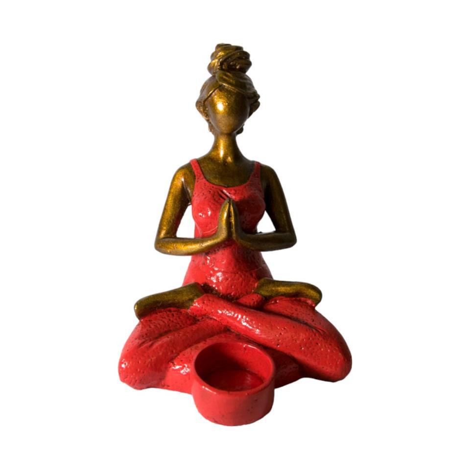 PORTAVELAS YOGA 18 CM REF. 590 - 36 - ROJO