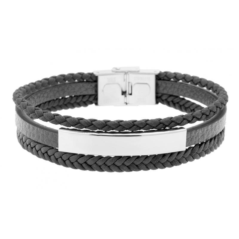 PULSERA ACERO POLIPIEL MOD. 4