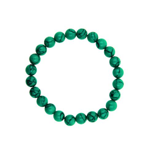 PULSERA MINERAL MALAQUITA 8MM REF. 3