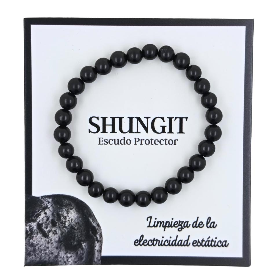 PULSERA MINERAL SHUNGIT 6MM REF. 10