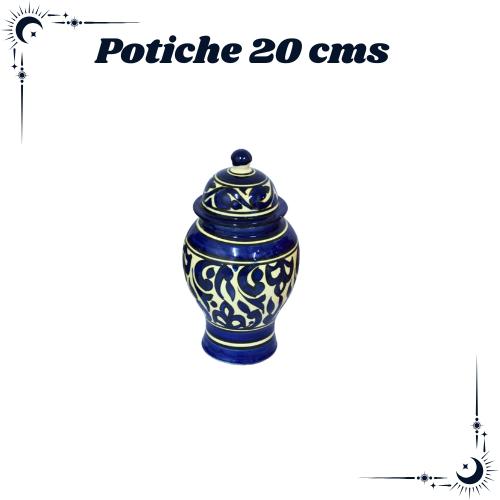 Potiche 20cms. Mod. 03 Azul/Blanco